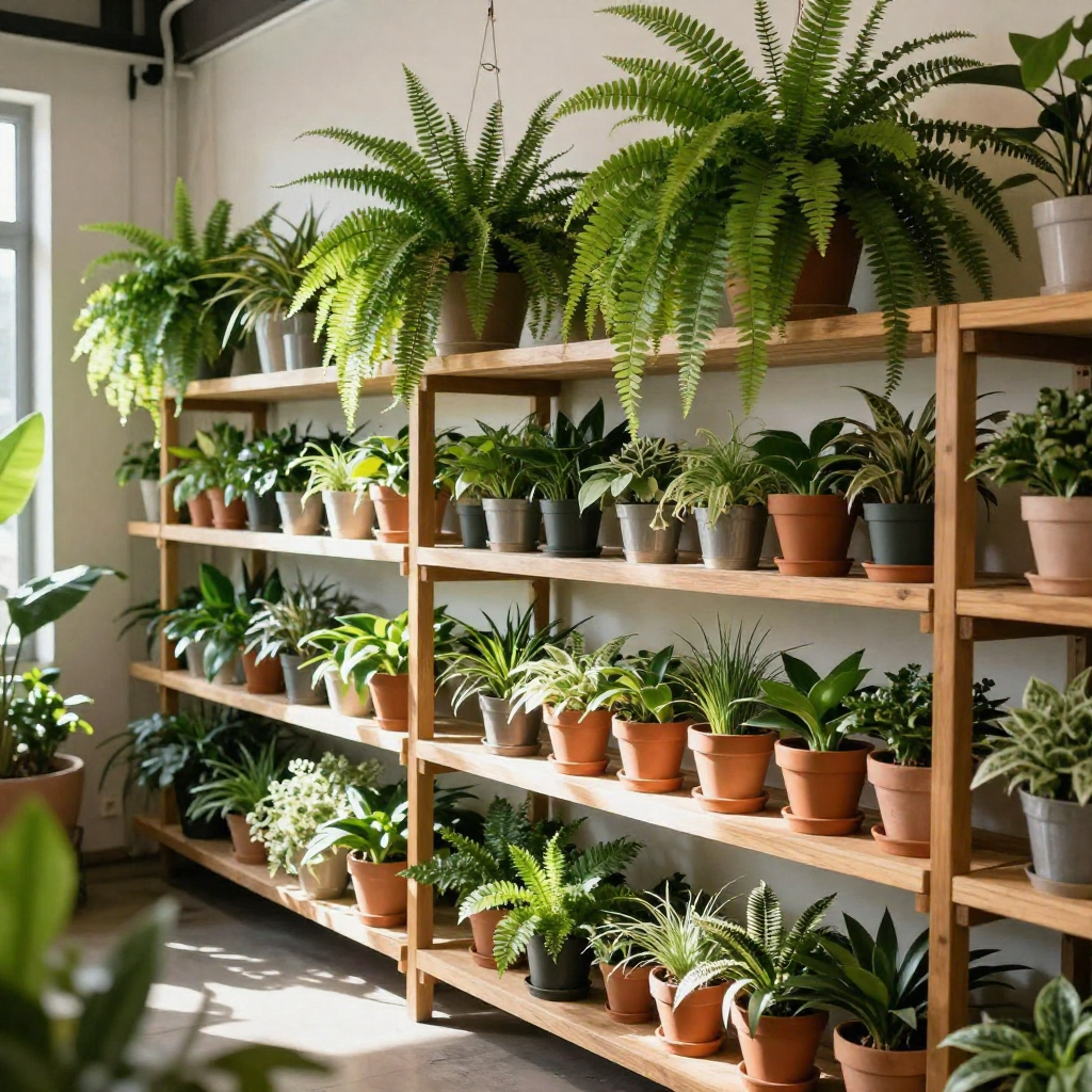 Indoor plant shop interior
